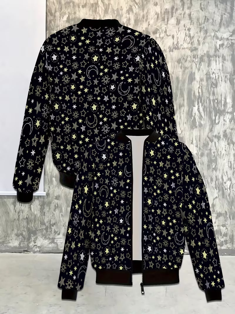 MeteorChic Celestial Night Bomber Jacket