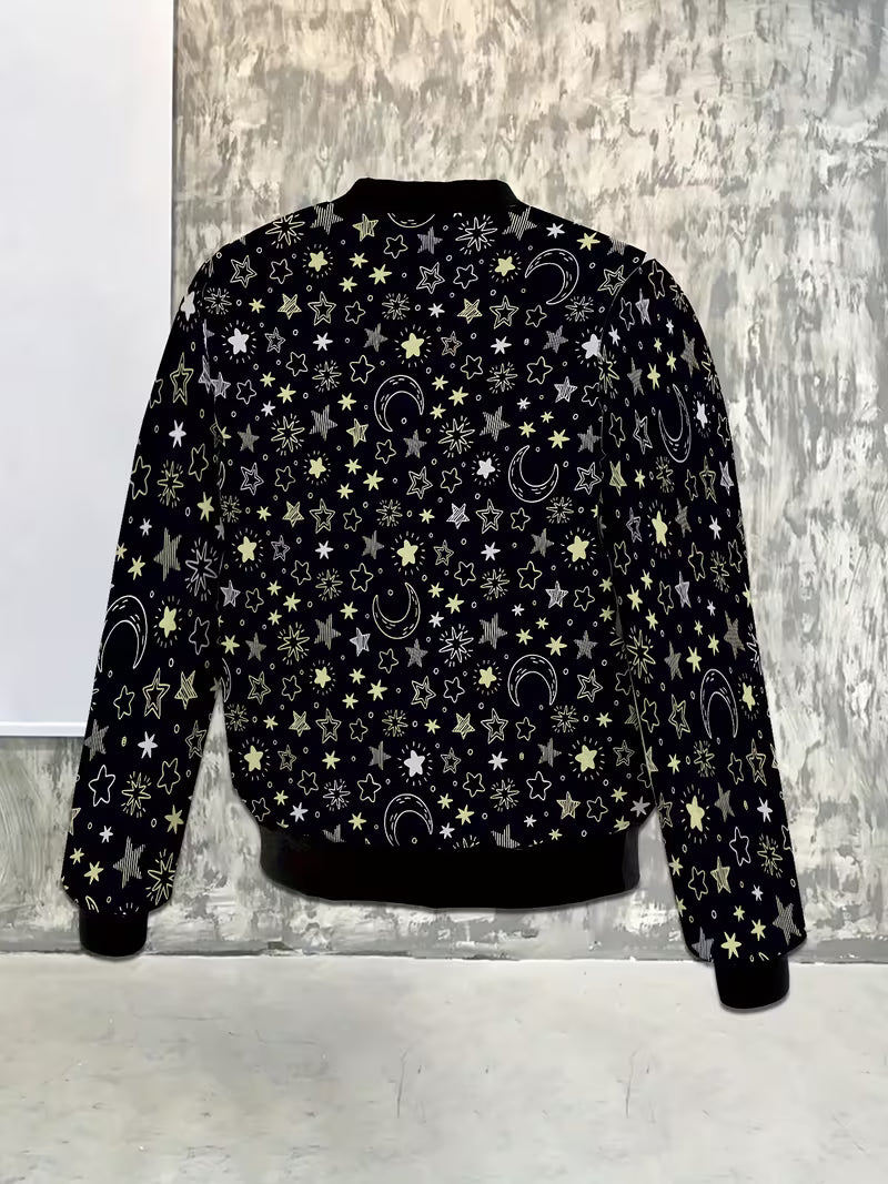MeteorChic Celestial Night Bomber Jacket