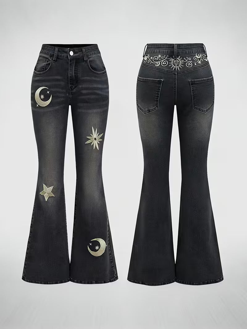 MeteorChic Celestial Flair Wide-Leg Pants