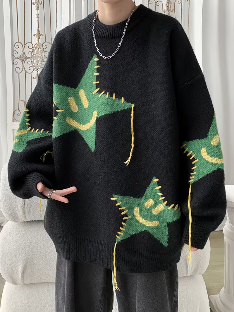 MeteorChic Lunar Sky Oversized Sweater