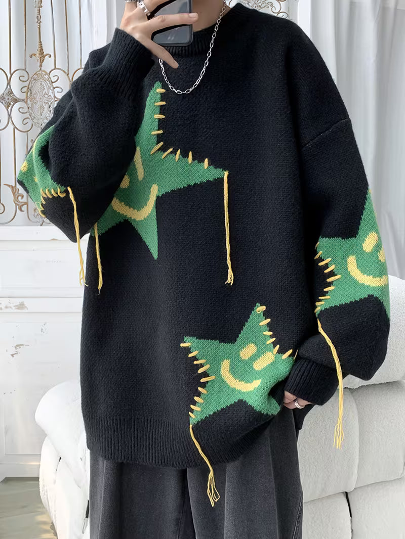 MeteorChic Lunar Sky Oversized Sweater